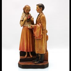 8 1/2" Wood Carved Statue By Norman Rockwell SKU C421-789